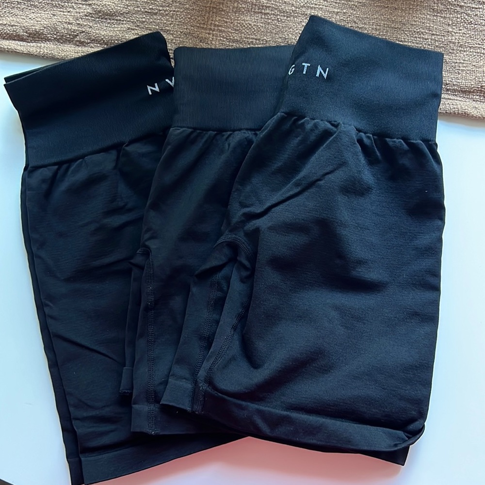 3 NVGTN black seamless shorts